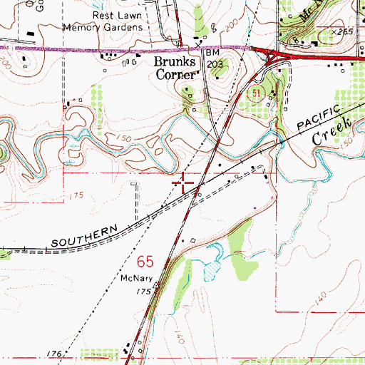 Topographic Map of McNary (historical), OR