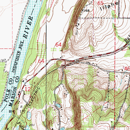 Topographic Map of Finzer (historical), OR