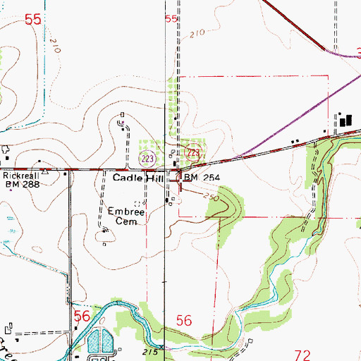 Topographic Map of Ross Reservoir, OR
