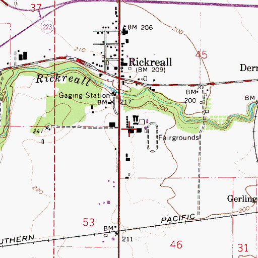 Topographic Map of Polk County Fairgrounds, OR