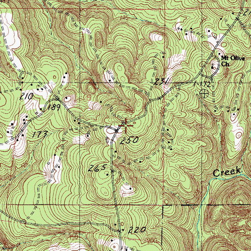 Topographic Map of Christian Valley School, AL
