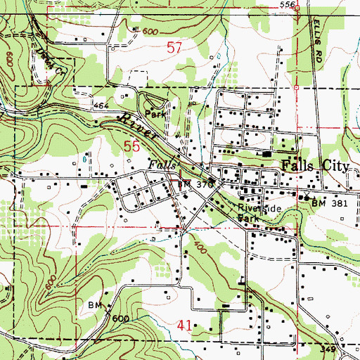 Topographic Map of Everz Creek, OR