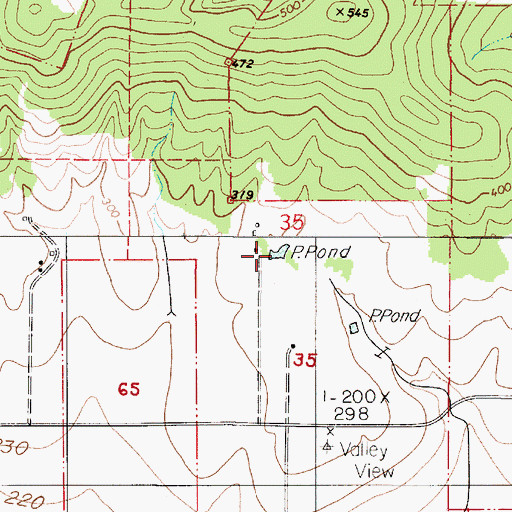 Topographic Map of Oakshire Reservoir, OR