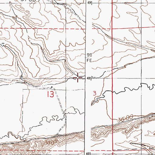 Topographic Map of Rutherford Ditch, OR
