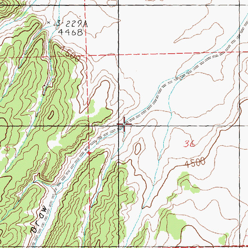 Topographic Map of Espeland Draw, OR