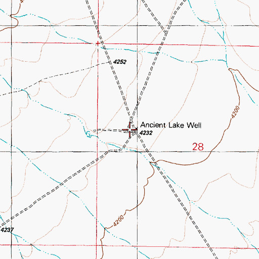 Topographic Map of Ancient Lake Well, OR