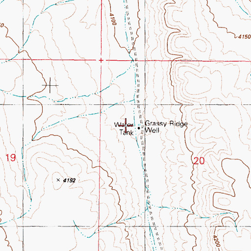 Topographic Map of Grassy Ridge Well, OR
