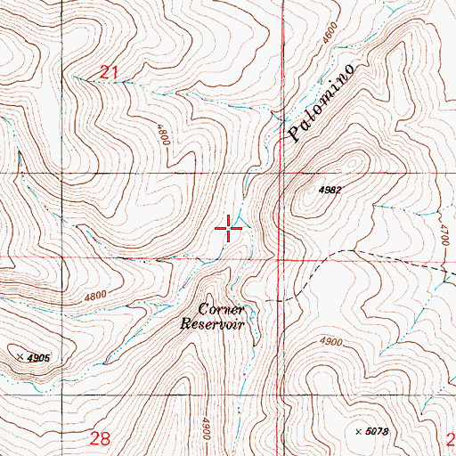 Topographic Map of Groan Canyon, OR