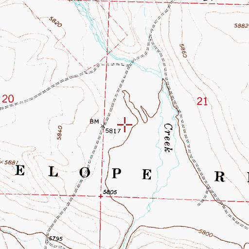 Topographic Map of Wire Corral Flat, OR