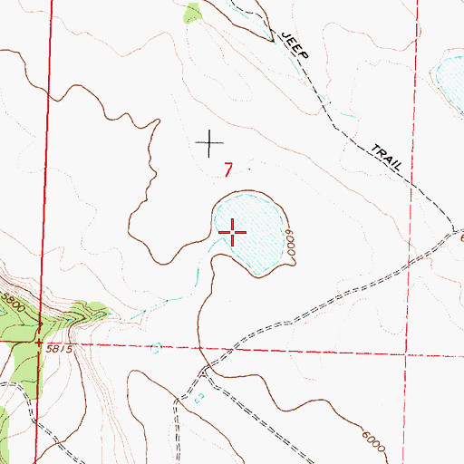 Topographic Map of O'Keefe Reservoir, OR