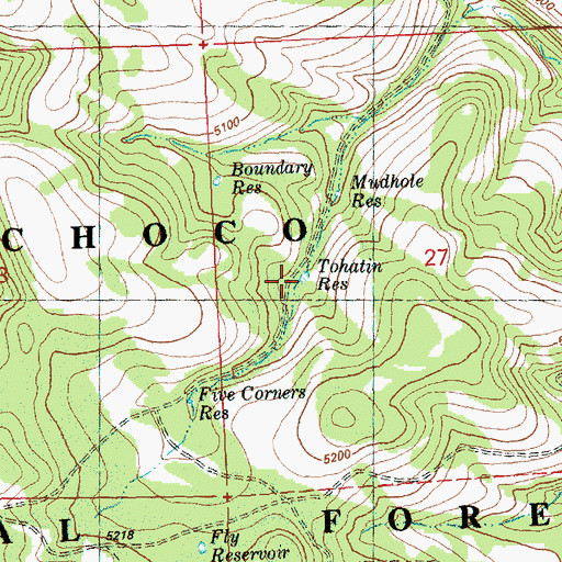 Topographic Map of Tohatin Reservoir, OR