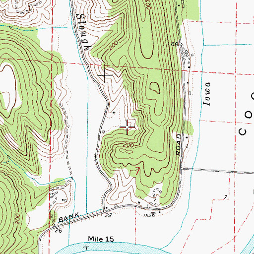 Topographic Map of Martin Spring, OR