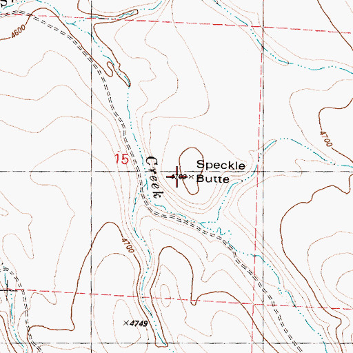 Topographic Map of Speckle Butte, OR
