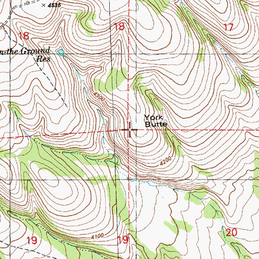 Topographic Map of York Butte, OR