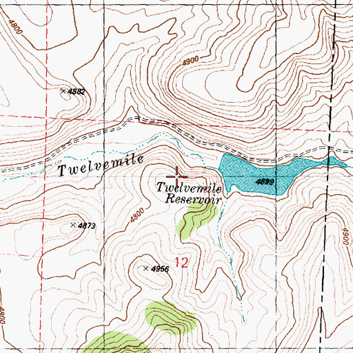 Topographic Map of Baker Ranch, OR