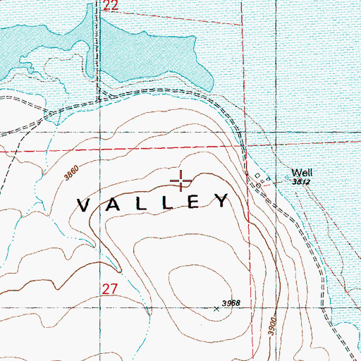 Topographic Map of Rabbit Valley, OR