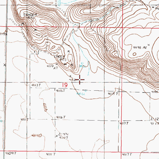 Topographic Map of Jones Well, OR