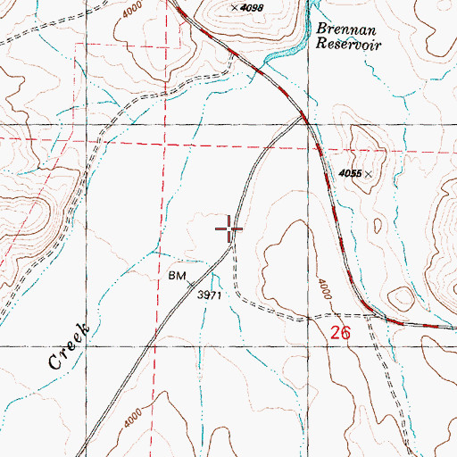 Topographic Map of Angell Ranch, OR