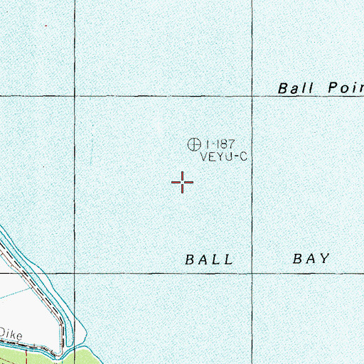 Topographic Map of Ball Bay, OR