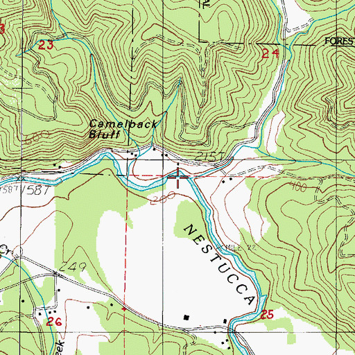 Topographic Map of Bays Creek, OR