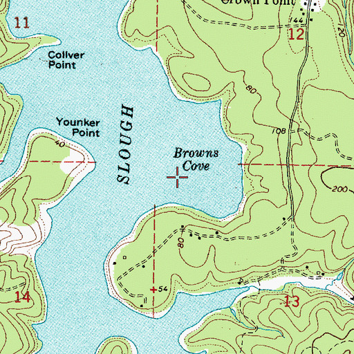 Topographic Map of Browns Cove, OR