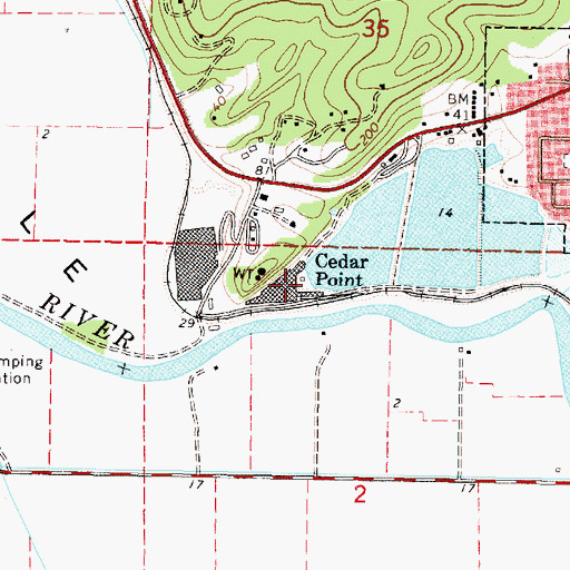 Topographic Map of Cedar Point, OR