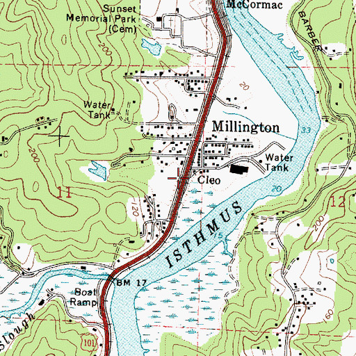 Topographic Map of Cleo (historical), OR