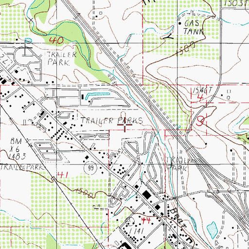 Topographic Map of Coleman Creek, OR