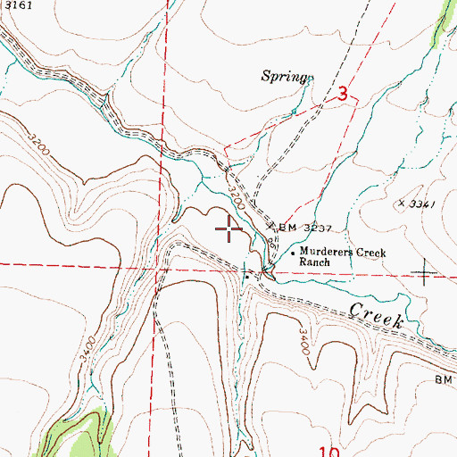 Topographic Map of Corral Gulch, OR