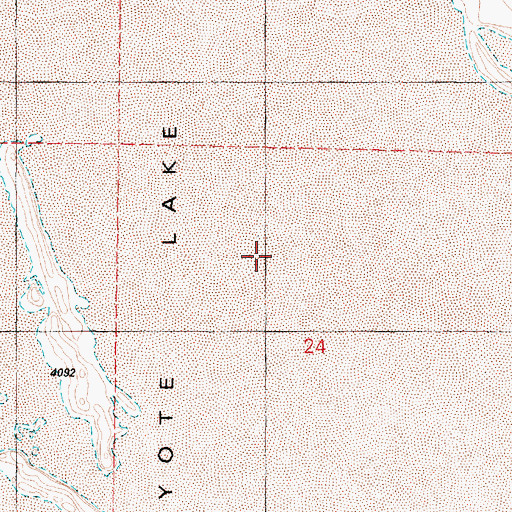 Topographic Map of Coyote Lake, OR