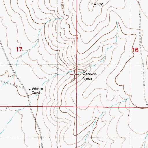 Topographic Map of Crows Nest, OR