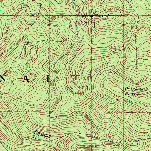 Topographic Map of Deadmans Point, OR