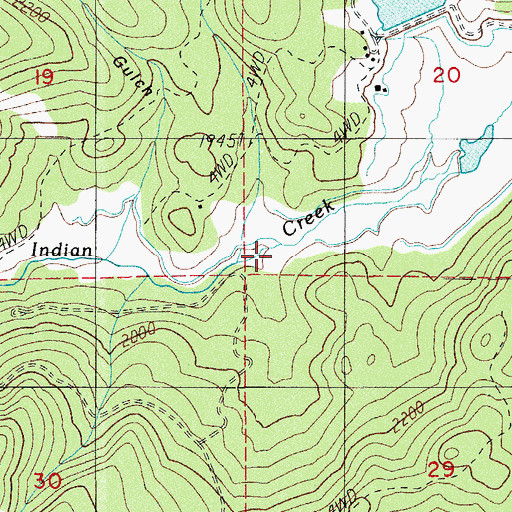 Topographic Map of Deer Creek, OR