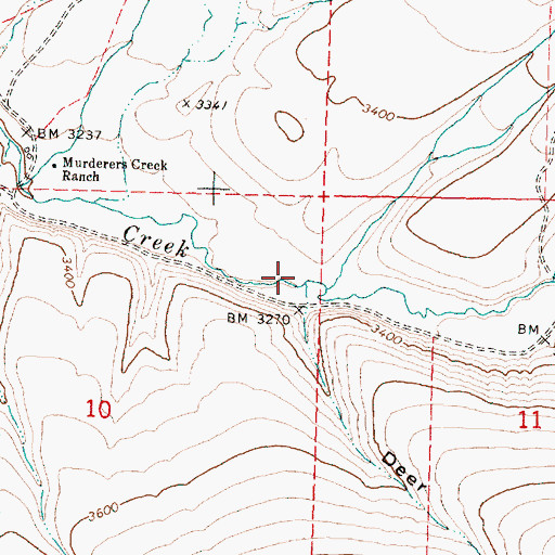 Topographic Map of Deer Gulch, OR