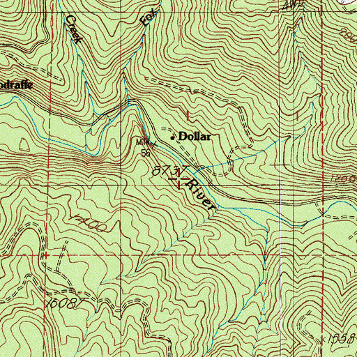 Topographic Map of Dollar (historical), OR