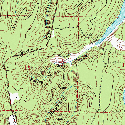 Topographic Map of Farley Creek, OR