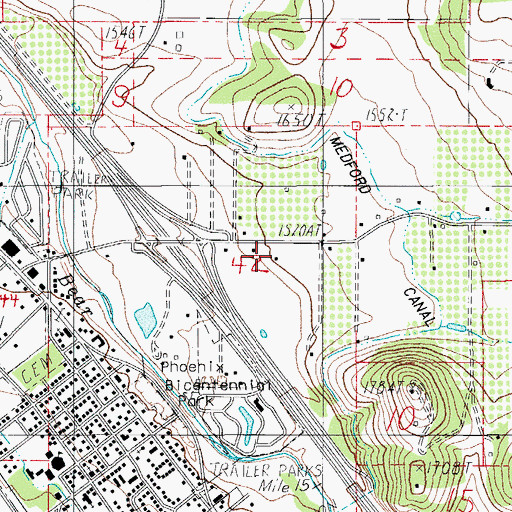 Topographic Map of Fern Valley, OR
