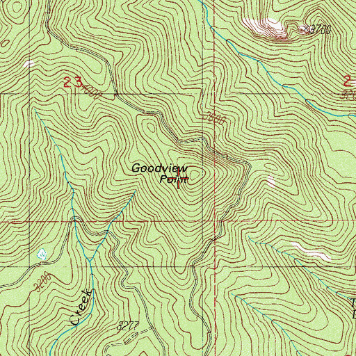 Topographic Map of Goodview Point, OR