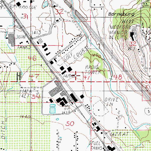 Topographic Map of Gore Creek, OR