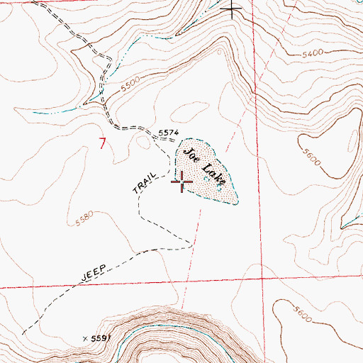 Topographic Map of Joe Lake, OR