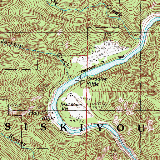 Topographic Map of Jackson Creek, OR