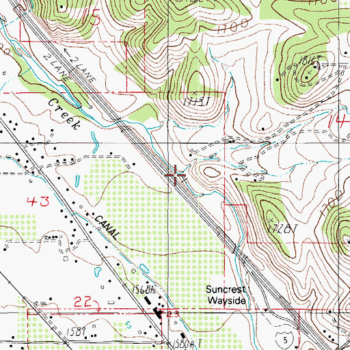 Topographic Map of Kenutchen Creek, OR