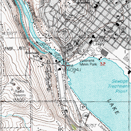 Topographic Map of Link River, OR