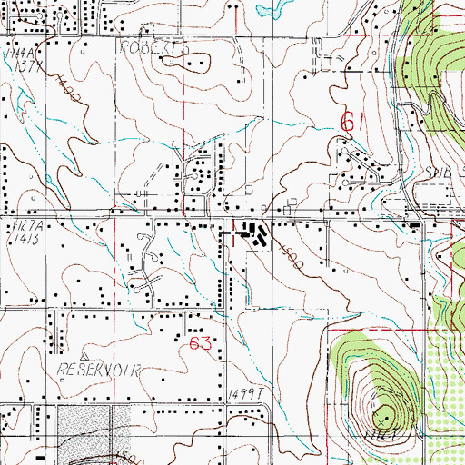 Topographic Map of Lone Pine Elementary School, OR