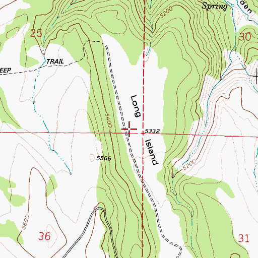 Topographic Map of Long Island, OR