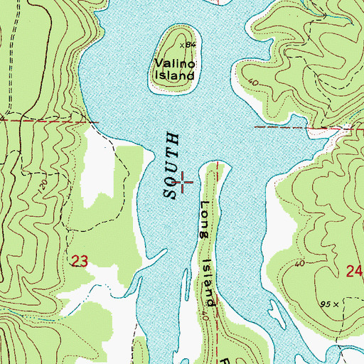 Topographic Map of Long Island Point, OR