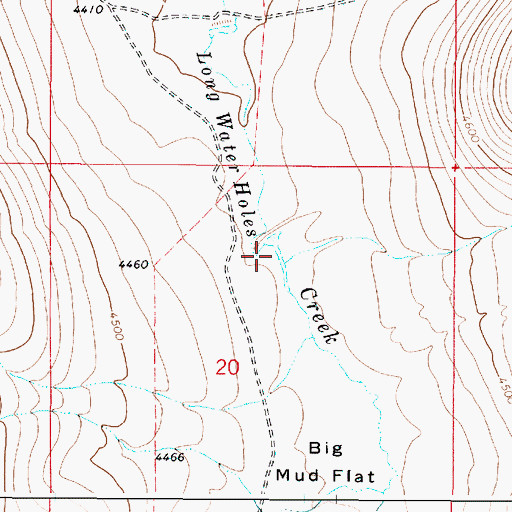 Topographic Map of Long Water Holes, OR