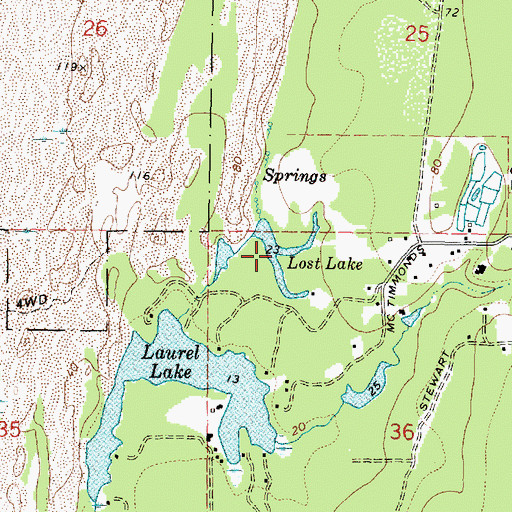 Topographic Map of Lost Lake, OR