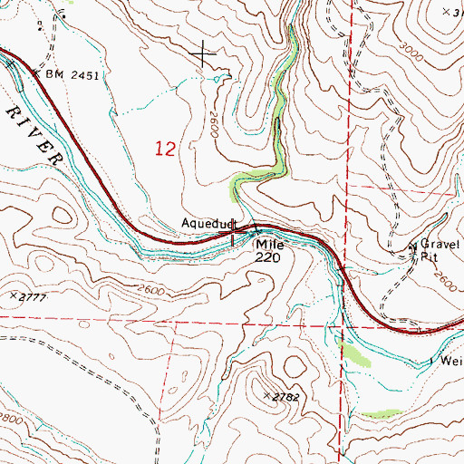 Topographic Map of Marks Creek, OR