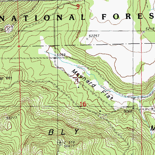 Topographic Map of Maynard Flat, OR